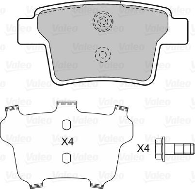 Valeo 598740 - Set placute frana,frana disc www.parts5.com