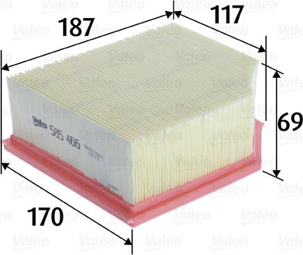 Valeo 585466 - Air Filter parts5.com