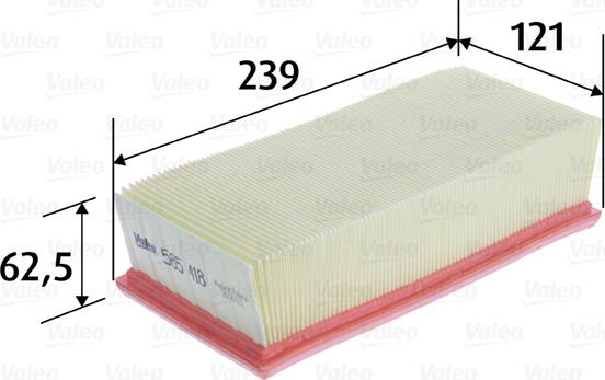 Valeo 585418 - Air Filter www.parts5.com