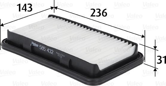 Valeo 585432 - Air Filter www.parts5.com