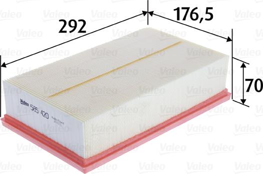 Valeo 585420 - Air Filter www.parts5.com