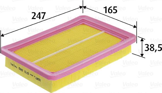 Valeo 585515 - Air Filter www.parts5.com