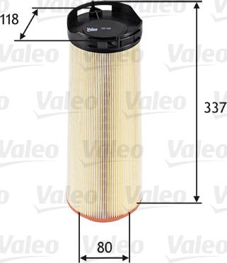 Valeo 585668 - Filtru aer www.parts5.com