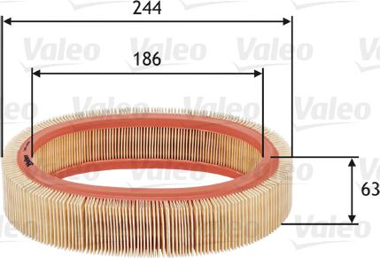 Valeo 585606 - Filtro de aire www.parts5.com