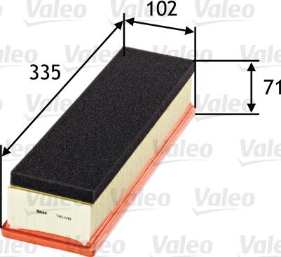 Valeo 585049 - Filtro de aire www.parts5.com