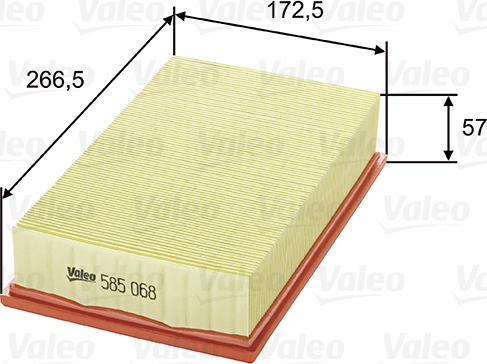 Valeo 585068 - Hava filtresi www.parts5.com