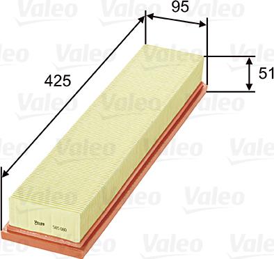 Valeo 585080 - Filtro de aire parts5.com