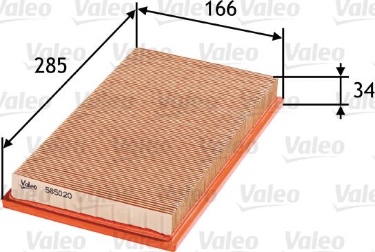 Valeo 585020 - Air Filter www.parts5.com