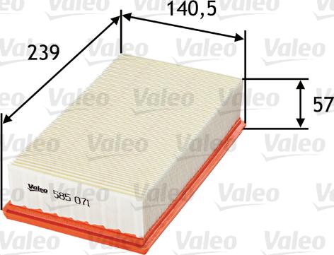 Valeo 585071 - Air Filter parts5.com