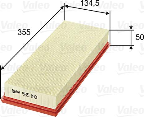 Valeo 585190 - Filter za vazduh www.parts5.com