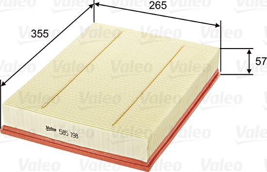 Valeo 585198 - Air Filter www.parts5.com