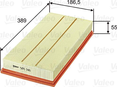 Valeo 585146 - Air Filter www.parts5.com