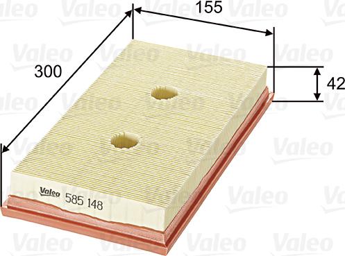 Valeo 585148 - Air Filter www.parts5.com