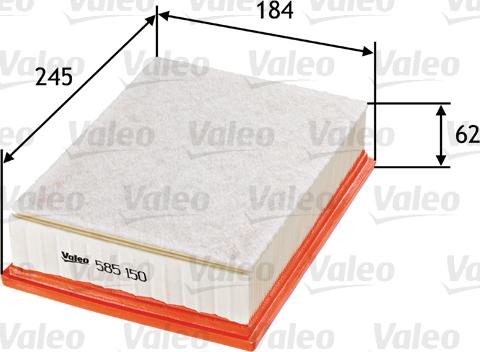 Valeo 585150 - Air Filter www.parts5.com