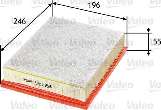 Valeo 585158 - Air Filter www.parts5.com