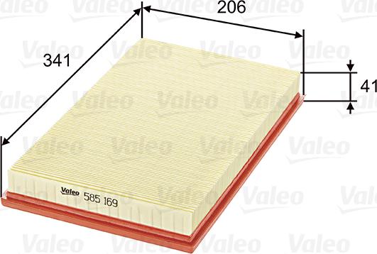 Valeo 585169 - Воздушный фильтр www.parts5.com
