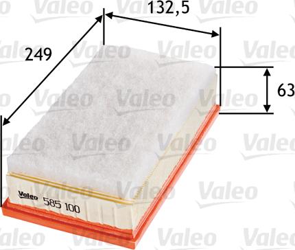 Valeo 585100 - Zracni filter www.parts5.com