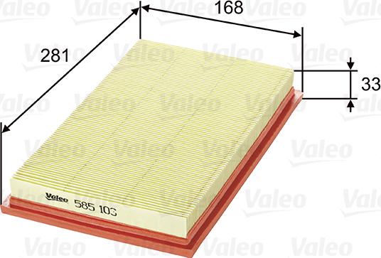 Valeo 585103 - Filter za vazduh www.parts5.com