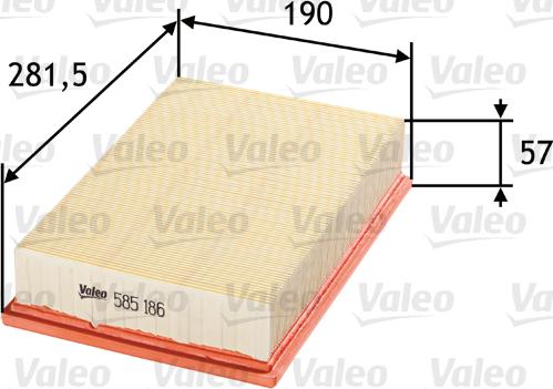 Valeo 585186 - Filter za vazduh www.parts5.com