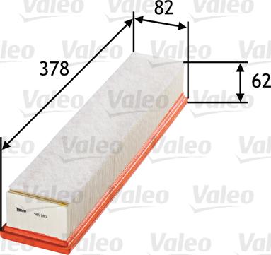 Valeo 585180 - Filtro de aire www.parts5.com