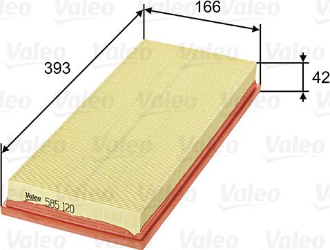 Valeo 585120 - Filtro de aire parts5.com