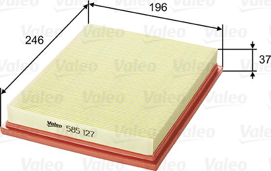 Valeo 585127 - Air Filter www.parts5.com