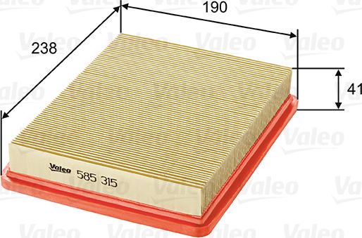 Valeo 585315 - Air Filter parts5.com