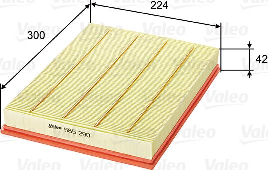 Valeo 585290 - Zracni filter parts5.com