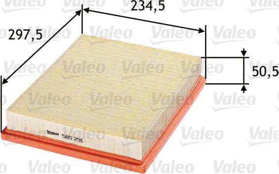 Valeo 585291 - Air Filter www.parts5.com