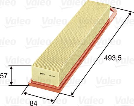 Valeo 585247 - Въздушен филтър www.parts5.com