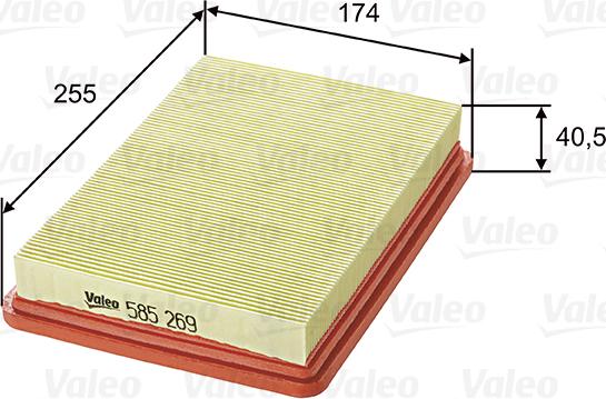 Valeo 585269 - Air Filter www.parts5.com