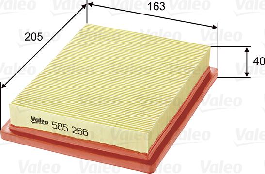 Valeo 585266 - Air Filter www.parts5.com