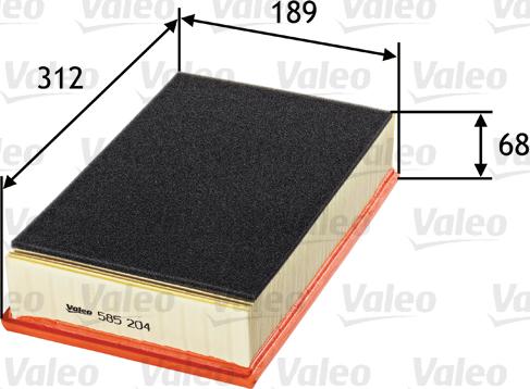 Valeo 585204 - Air Filter www.parts5.com