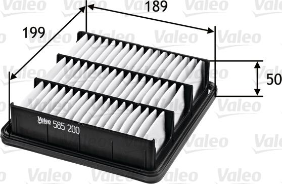 Valeo 585200 - Air Filter www.parts5.com