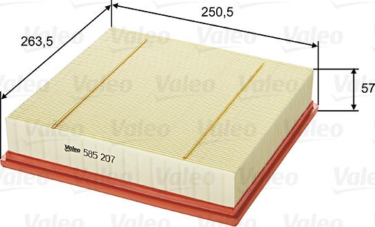 Valeo 585207 - Air Filter www.parts5.com