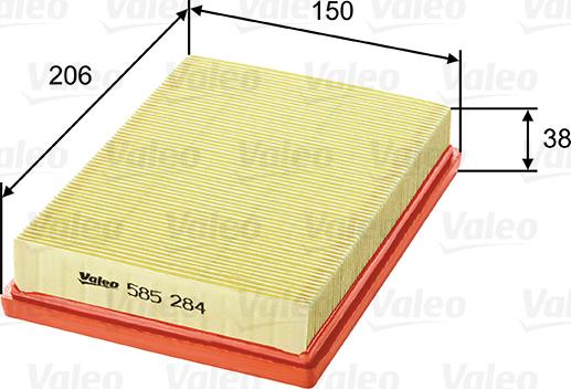 Valeo 585284 - Air Filter parts5.com