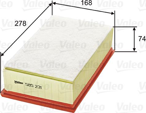 Valeo 585231 - Air Filter www.parts5.com