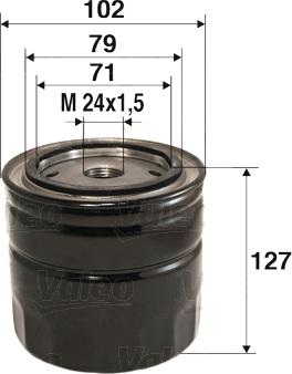 Valeo 586044 - Oil Filter www.parts5.com