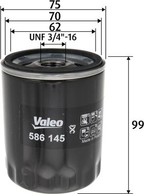 Valeo 586145 - Olejový filtr www.parts5.com