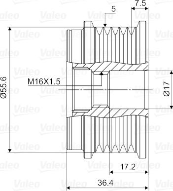 Valeo 588099 - Alternatör kasnağı www.parts5.com