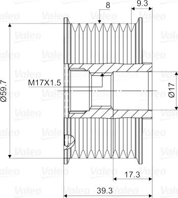 Valeo 588053 - Alternatör kasnağı www.parts5.com