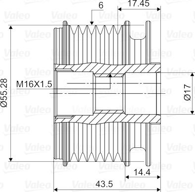 Valeo 588004 - Remenica, alternator www.parts5.com