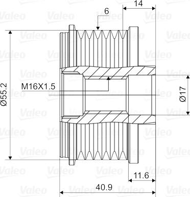 Valeo 588005 - Riemenscheibe, Generator www.parts5.com