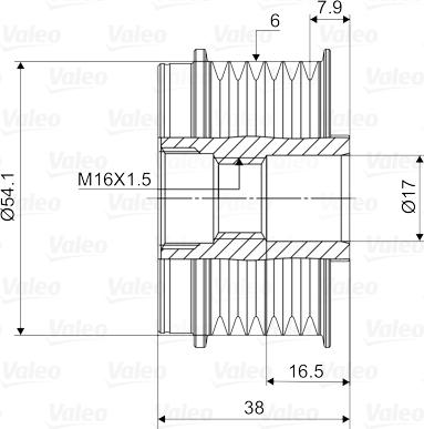 Valeo 588006 - Remenica alternátora www.parts5.com