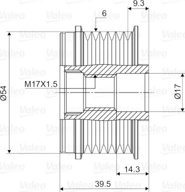 Valeo 588012 - Koło pasowe, alternator www.parts5.com