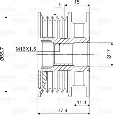 Valeo 588034 - Fulie, alternator www.parts5.com