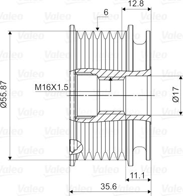 Valeo 588032 - Rihmaratas,generaator www.parts5.com