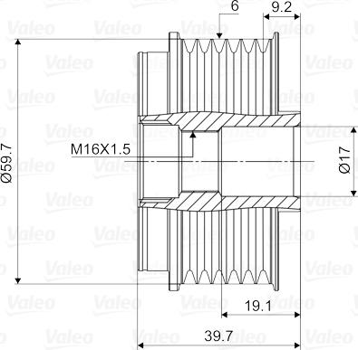 Valeo 588021 - Alternatör kasnağı www.parts5.com