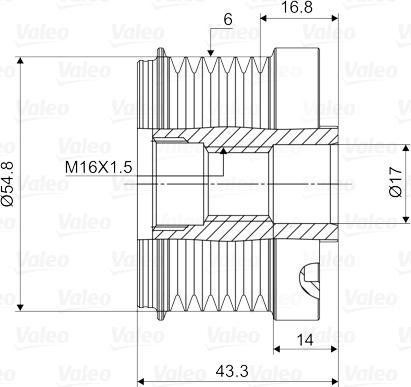 Valeo 588023 - Riemenscheibe, Generator www.parts5.com