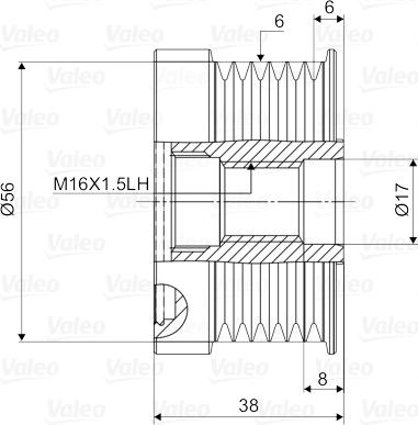 Valeo 588022 - Fulie, alternator www.parts5.com